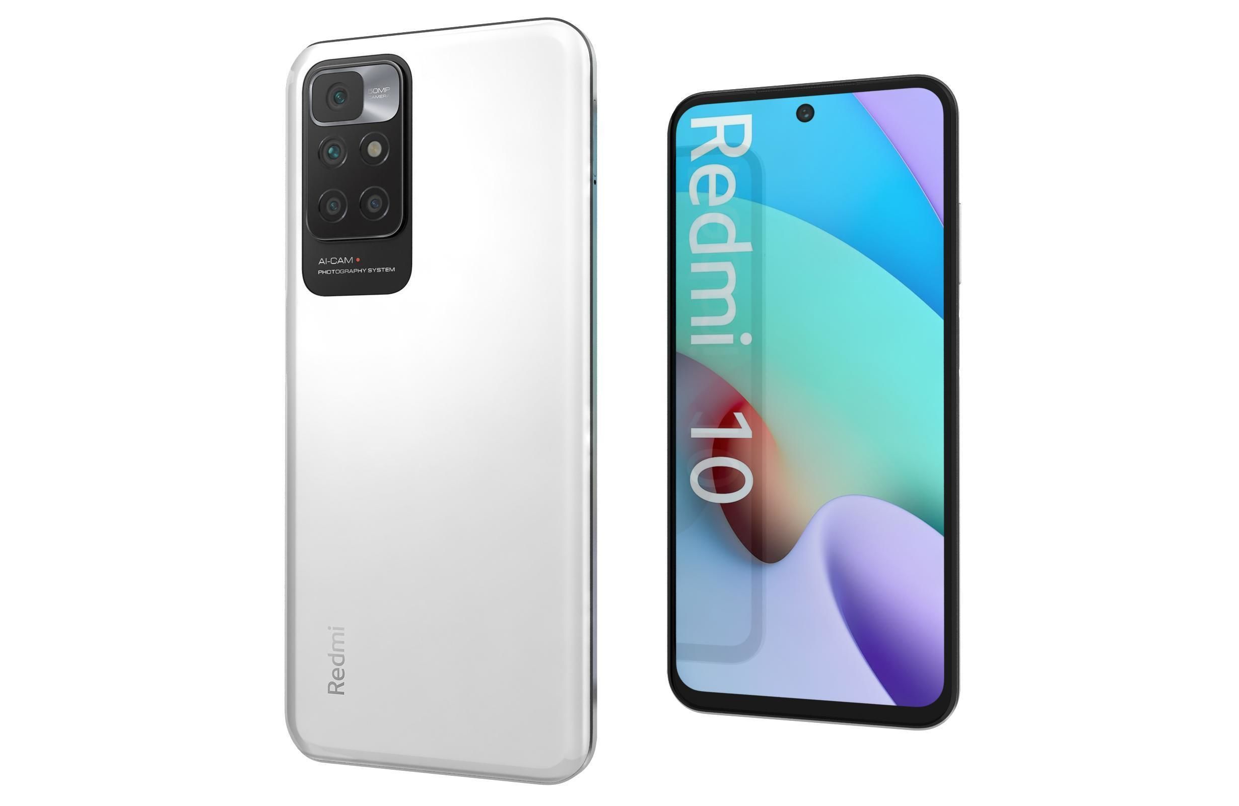 Xiaomi Redmi 10 Pebble White 3D model_7