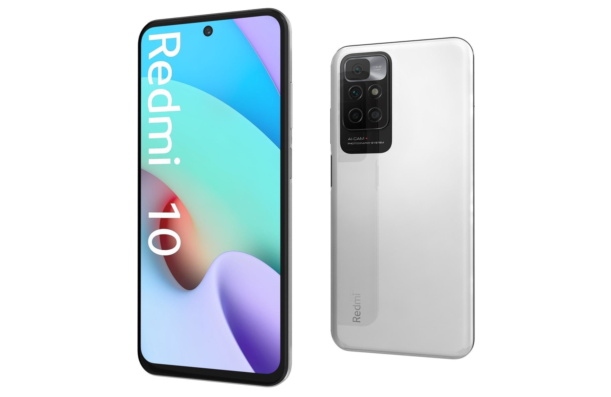 Xiaomi Redmi 10 Pebble White 3D model_6