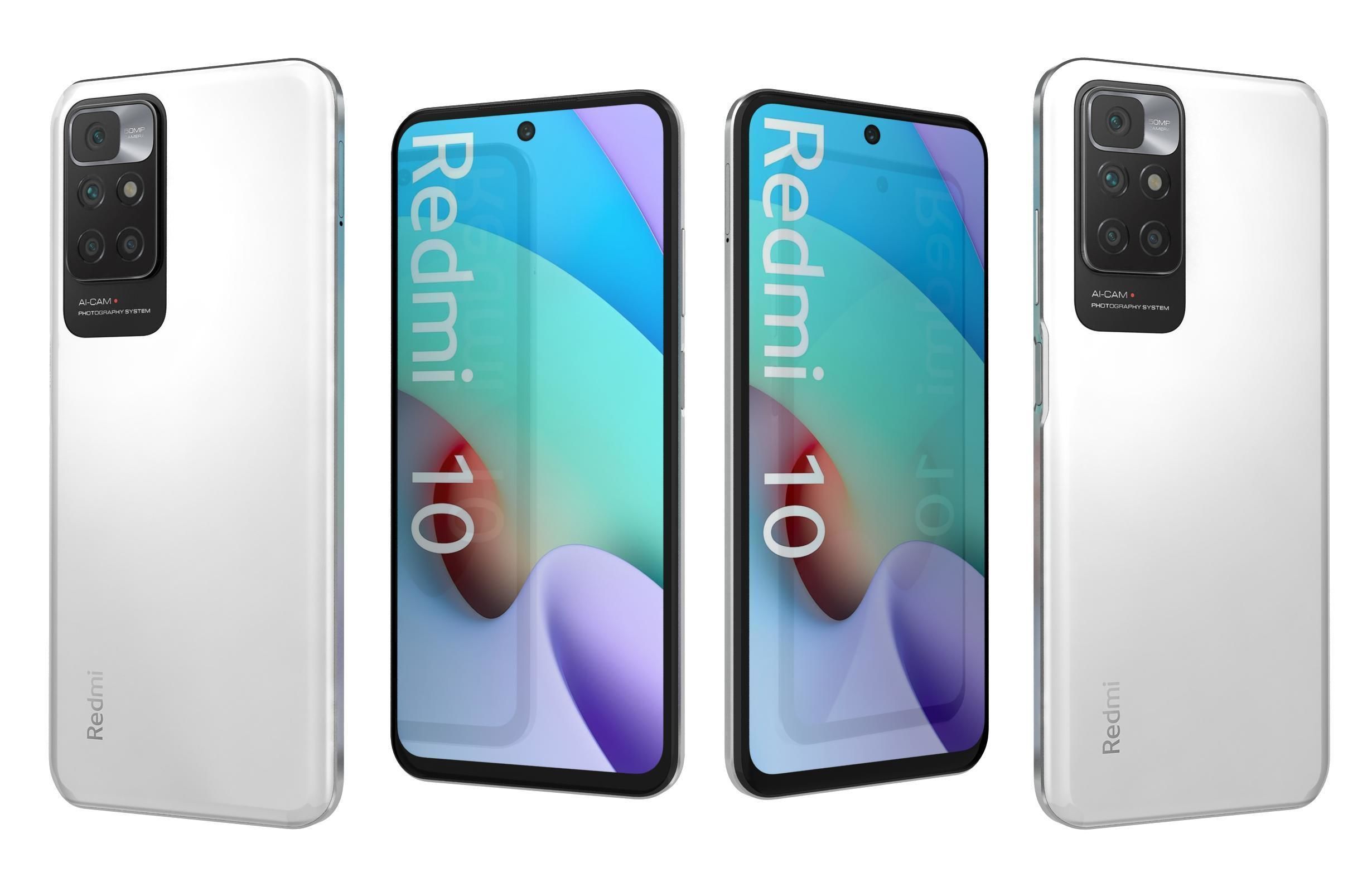 Xiaomi Redmi 10 Pebble White 3D model_3