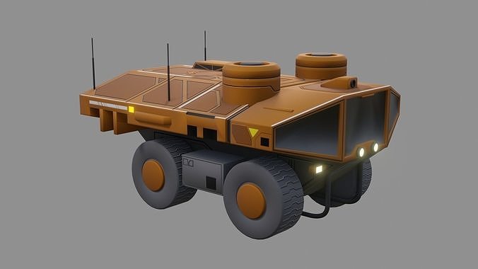 Sci-Fi Rover - Low Poly - Game Ready - PBR Low-poly 3D model