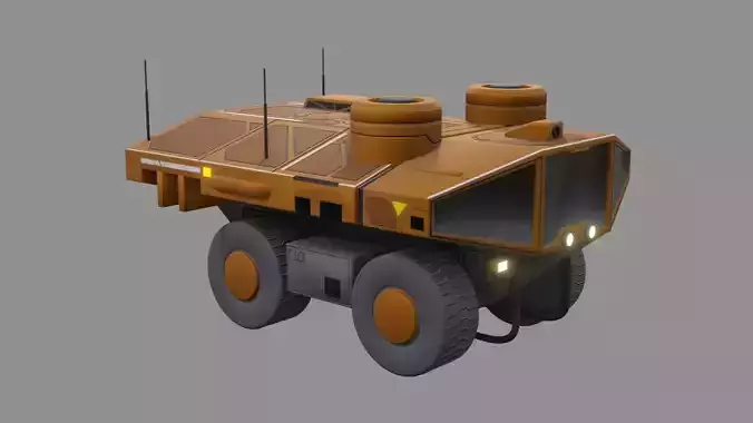 Sci-Fi Rover - Low Poly - Game Ready - PBR Low-poly 3D model