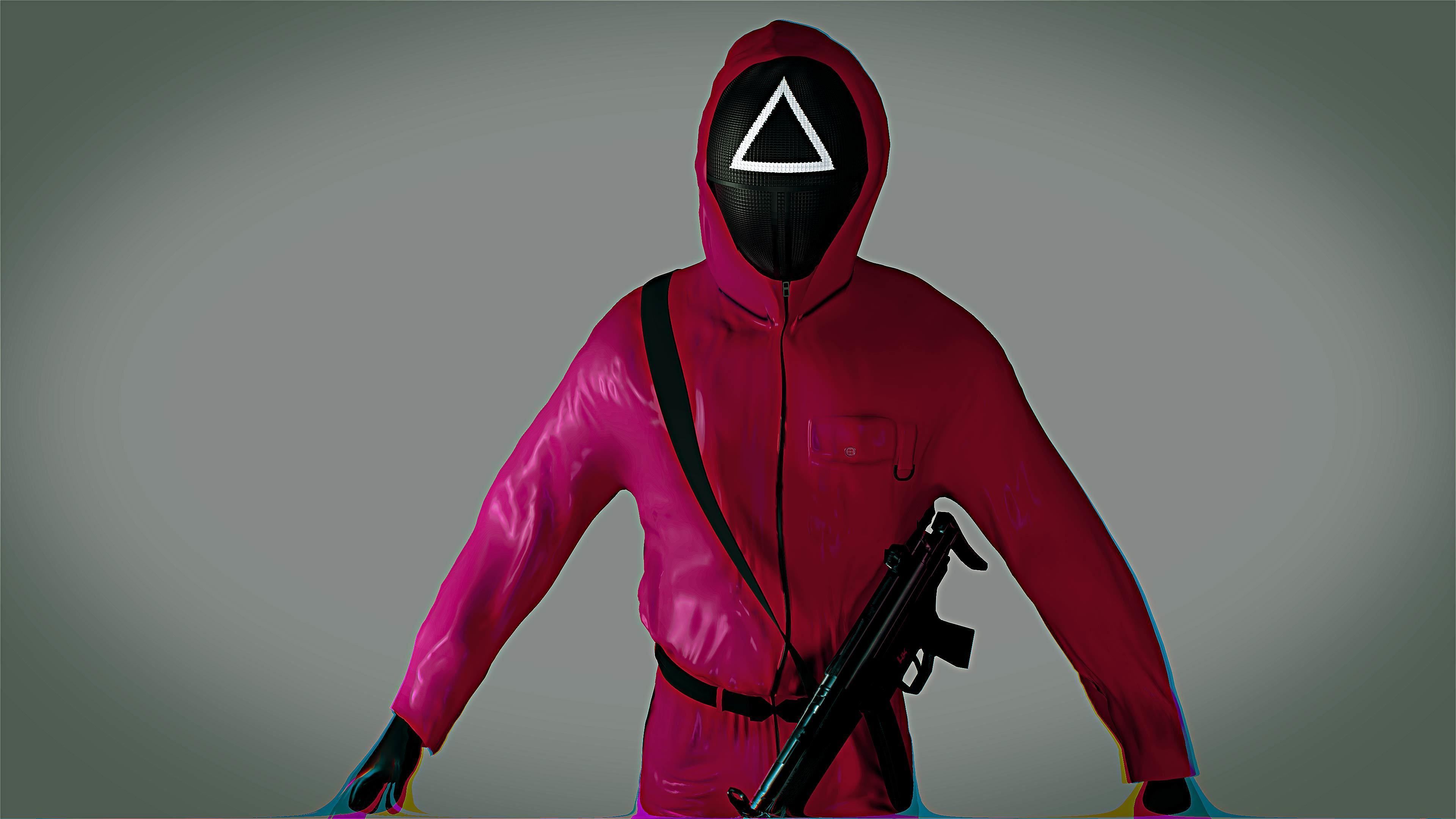 Squid Game Worker Triangle 3D model_2