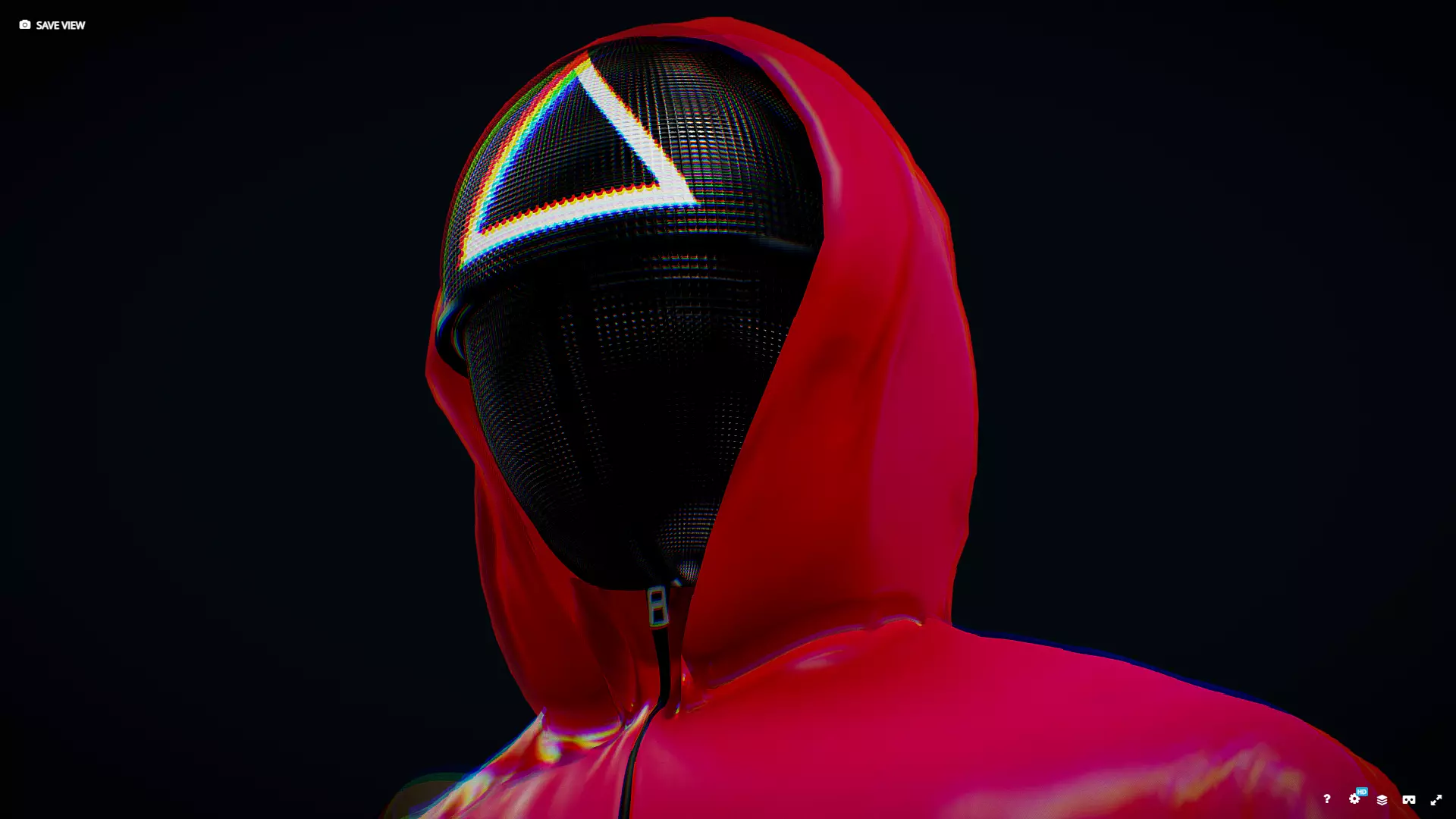 Squid Game Worker Triangle 3D model_0