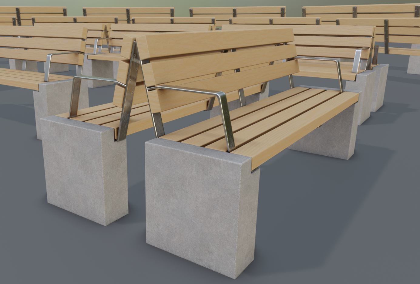 Street Bench 10 Version 1 2 and 3 3D Model Collection_22