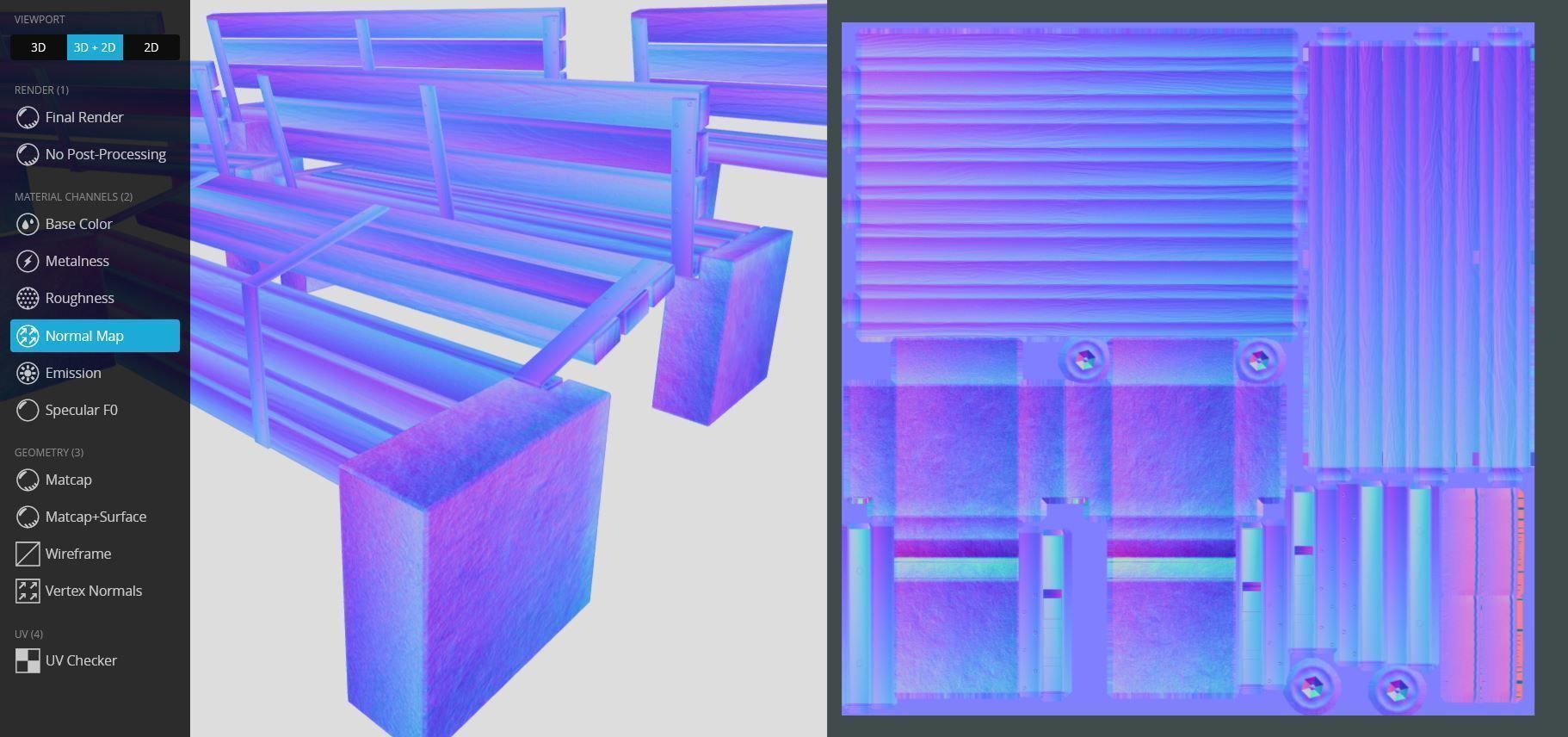 Street Bench 10 Version 1 2 and 3 3D Model Collection_48