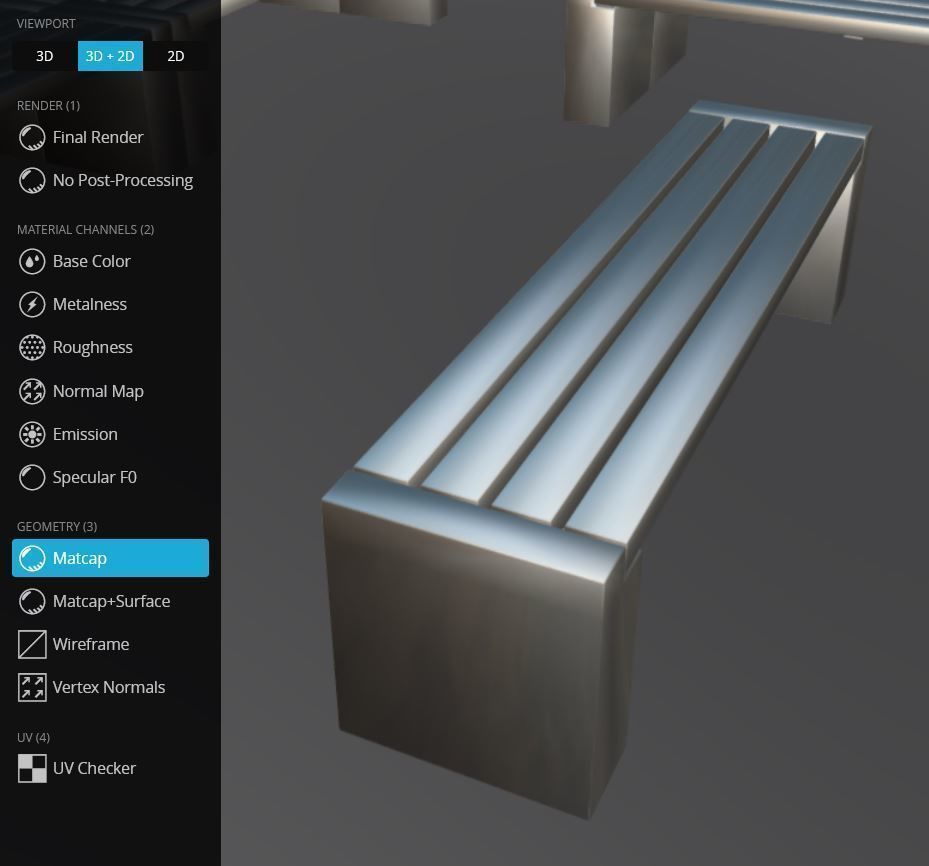 Street Bench 10 Version 1 2 and 3 3D Model Collection_82
