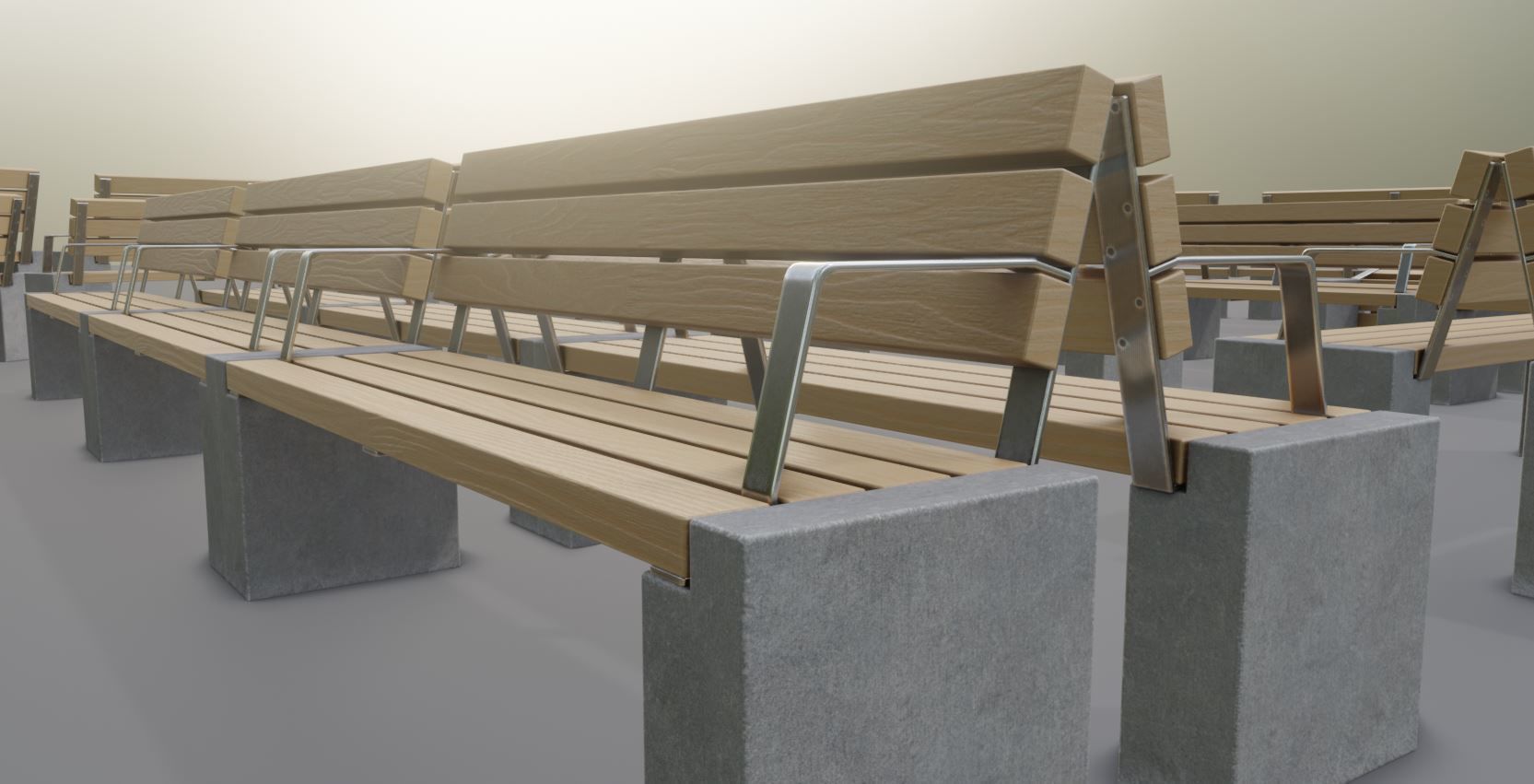 Street Bench 10 Version 1 2 and 3 3D Model Collection_35