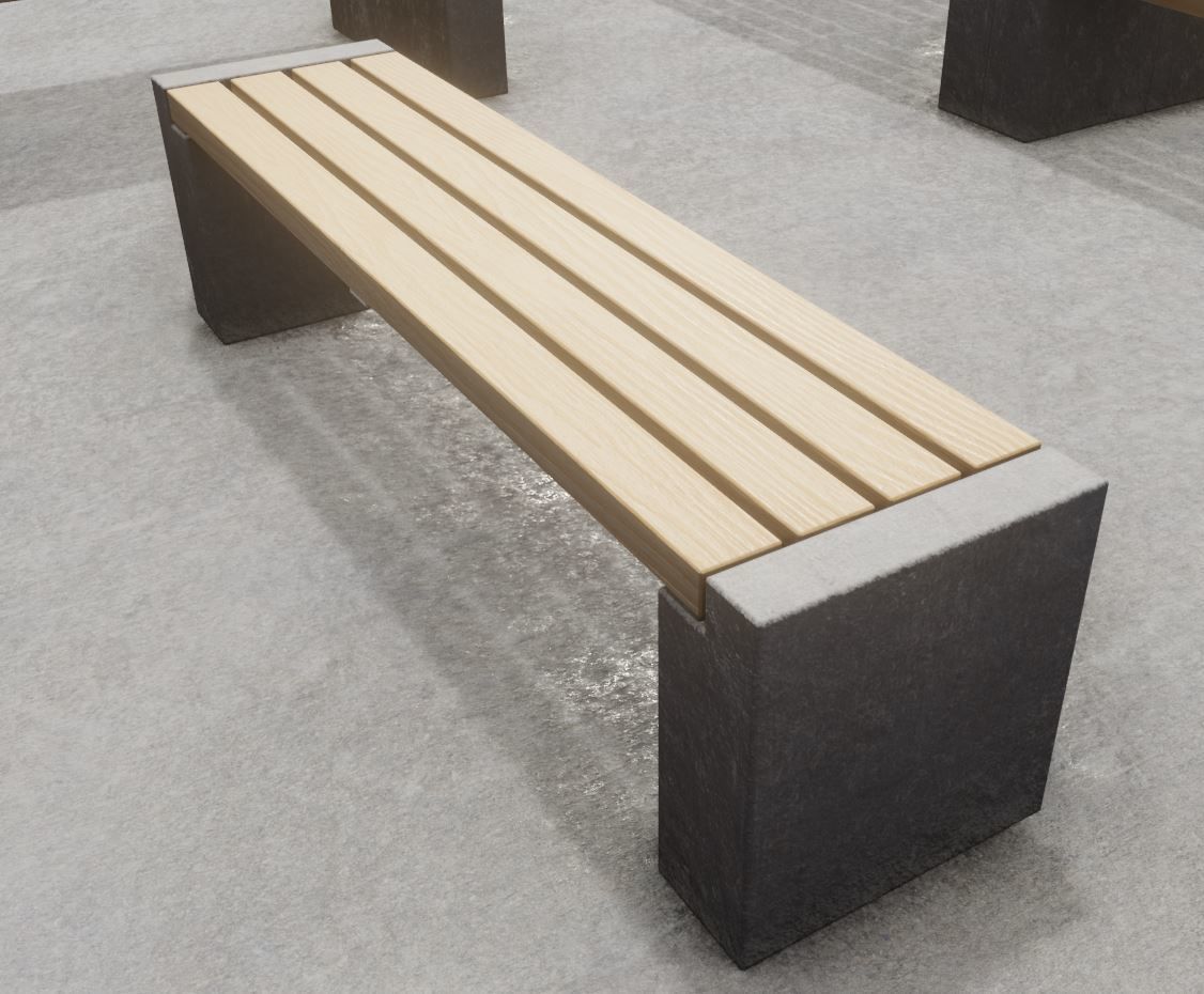 Street Bench 10 Version 1 2 and 3 3D Model Collection_95