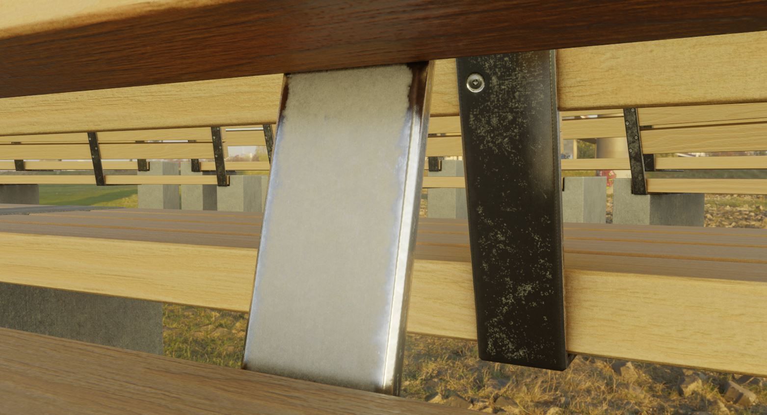 Street Bench 10 Version 1 2 and 3 3D Model Collection_65