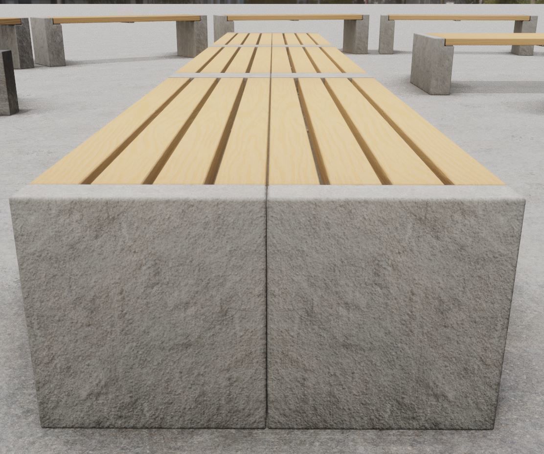 Street Bench 10 Version 1 2 and 3 3D Model Collection_84