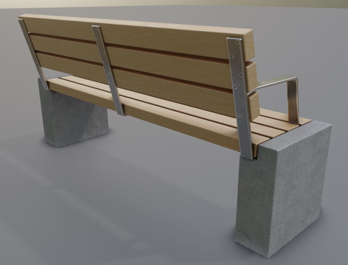 Street Bench 10 Version 1 2 and 3 3D Model Collection_10