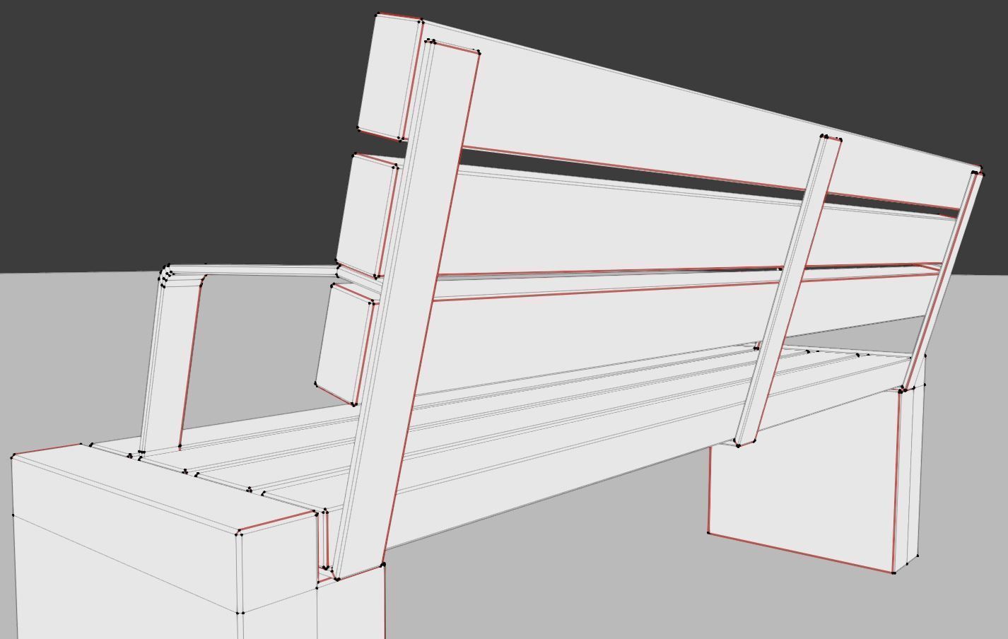 Street Bench 10 Version 1 2 and 3 3D Model Collection_19