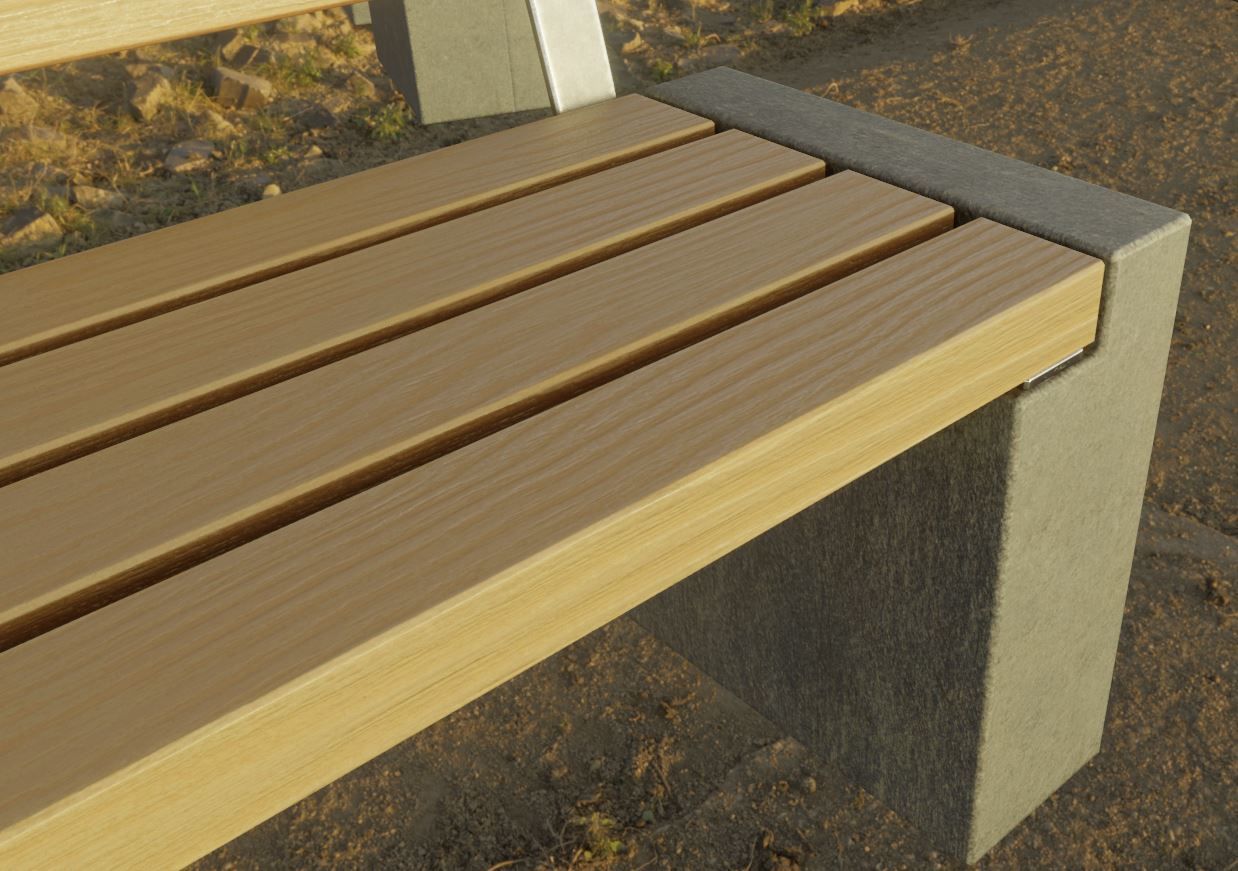 Street Bench 10 Version 1 2 and 3 3D Model Collection_74