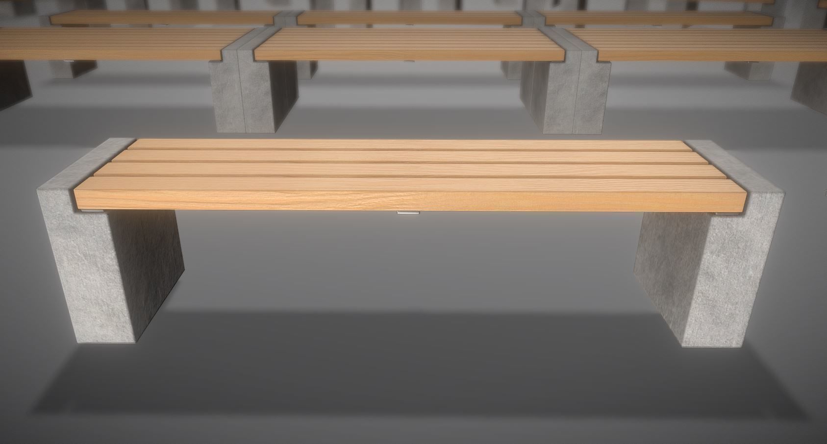 Street Bench 10 Version 1 2 and 3 3D Model Collection_98