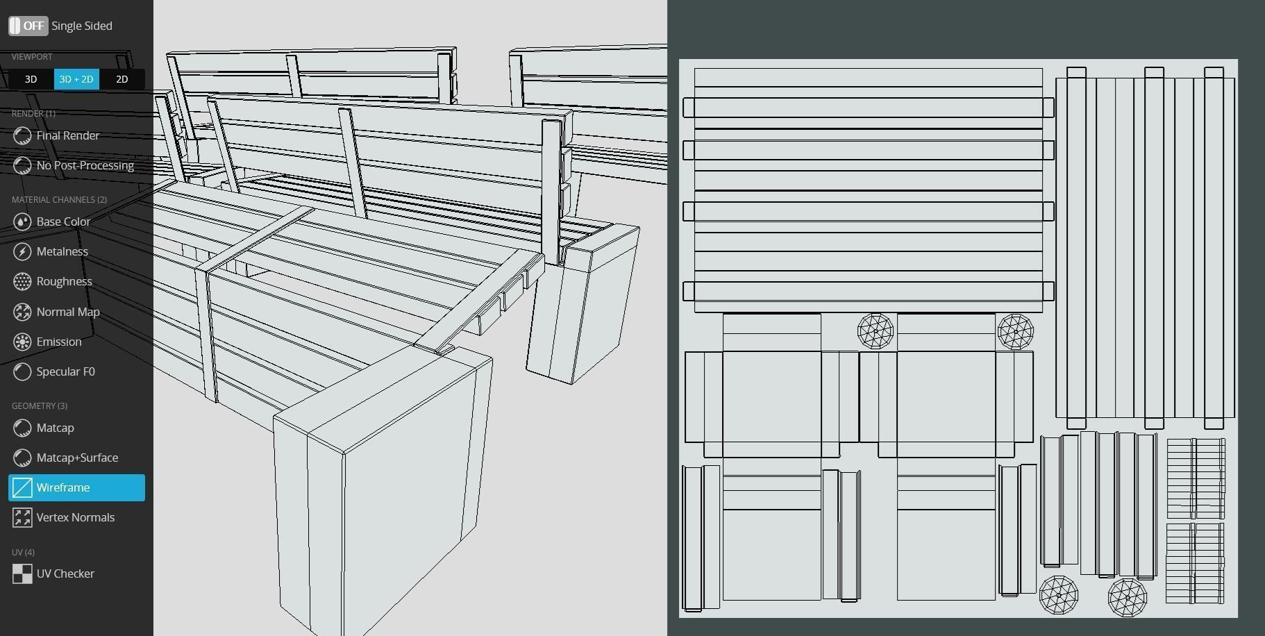 Street Bench 10 Version 1 2 and 3 3D Model Collection_50