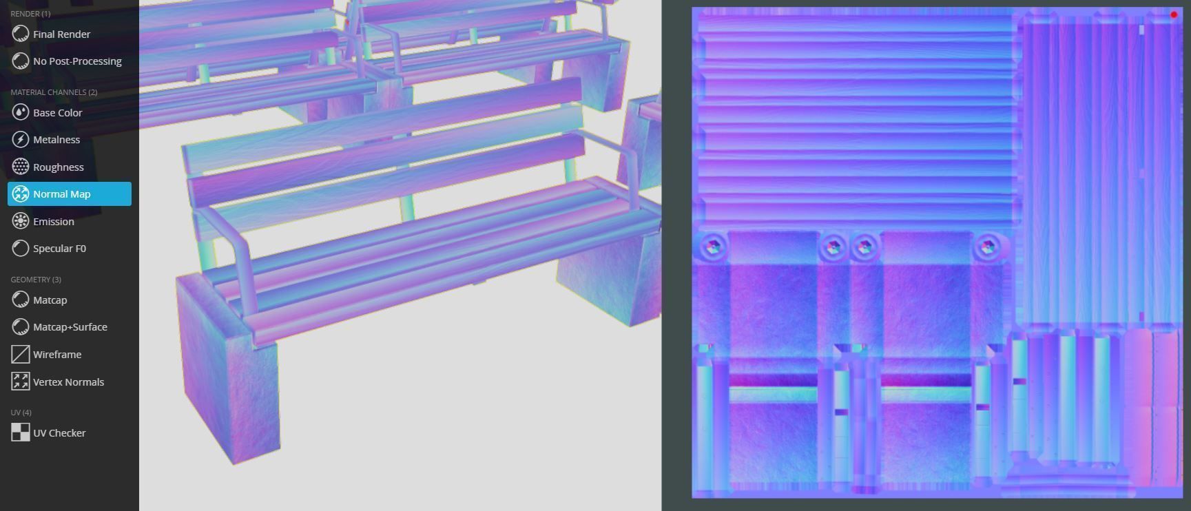 Street Bench 10 Version 1 2 and 3 3D Model Collection_23