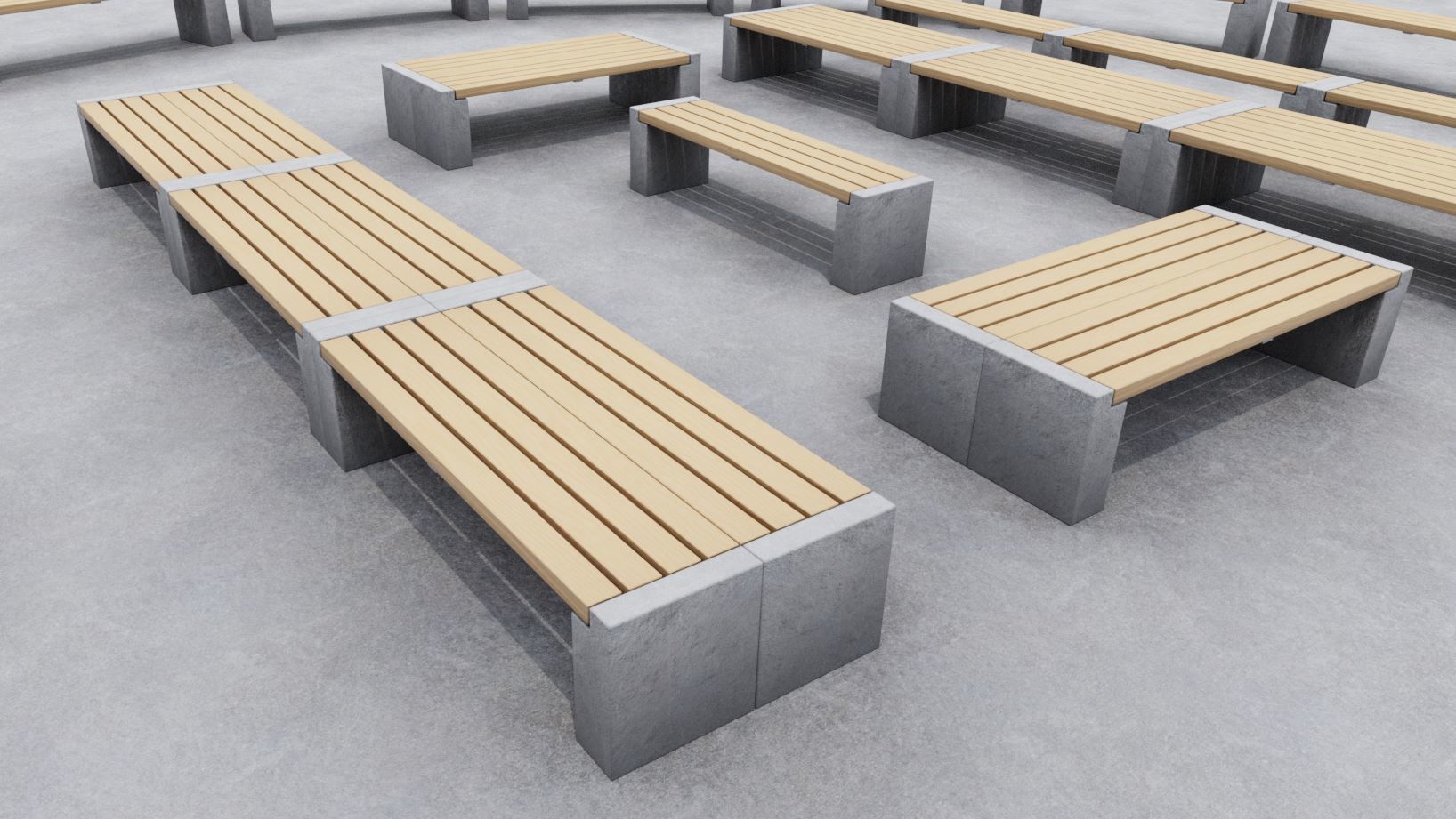 Street Bench 10 Version 1 2 and 3 3D Model Collection_83