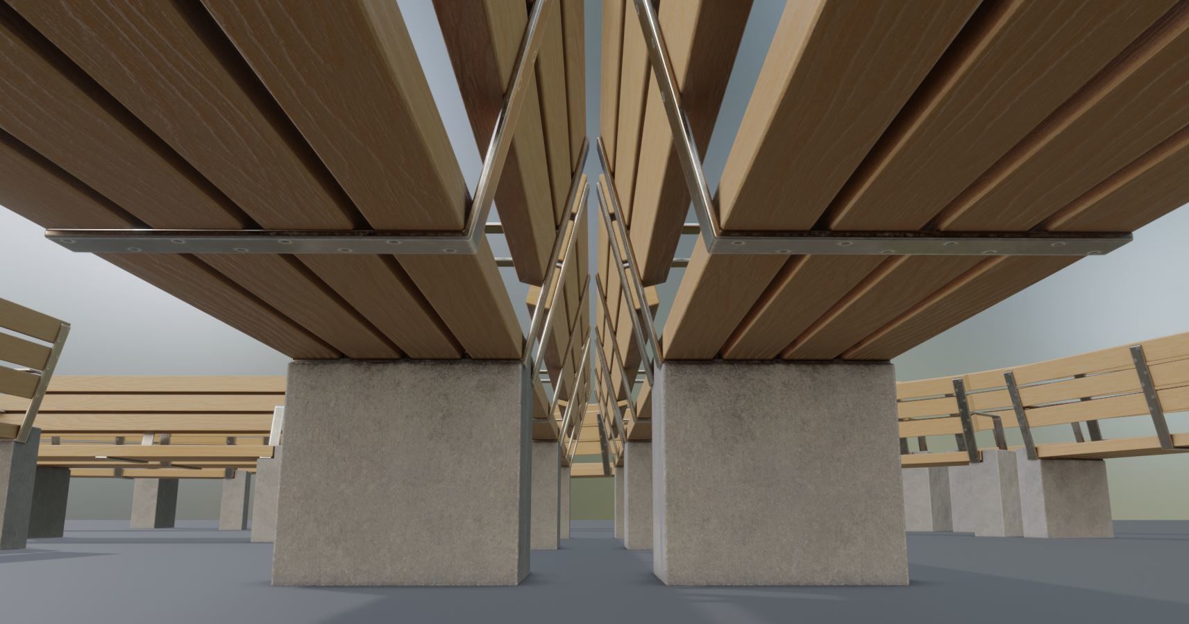 Street Bench 10 Version 1 2 and 3 3D Model Collection_28