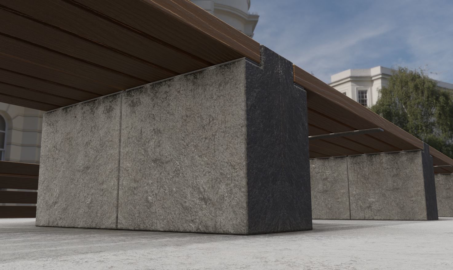 Street Bench 10 Version 1 2 and 3 3D Model Collection_86