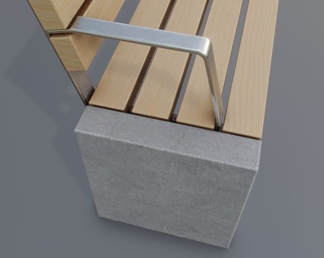 Street Bench 10 Version 1 2 and 3 3D Model Collection_6