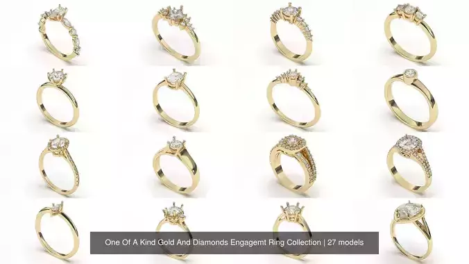 One Of A Kind Gold And Diamonds Engagemt Ring Collection 