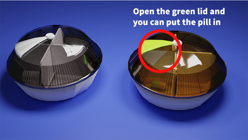 2 simple style pill bottle and 1 japan style pill box 3D model_4