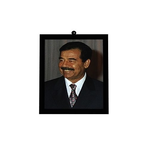 Sadam Hussein wall frame Low-poly 3D model