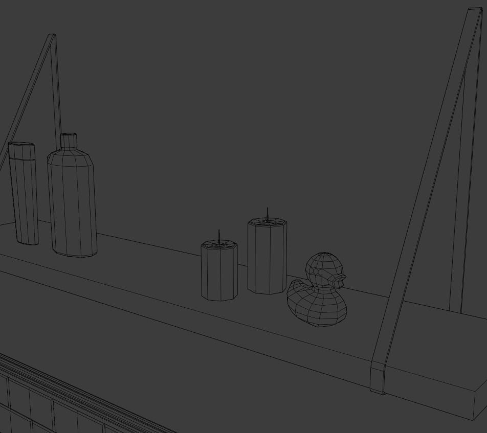 Bathroom bronze faucet Low-poly 3D model_28