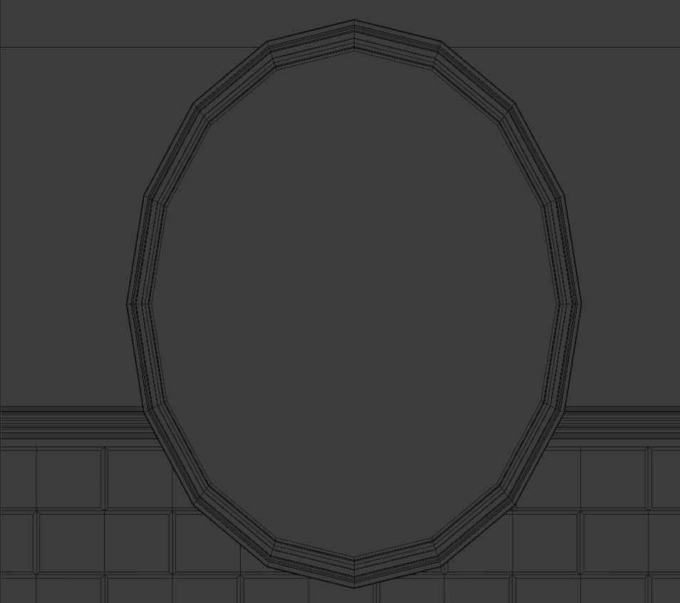 Bathroom bronze faucet Low-poly 3D model_25