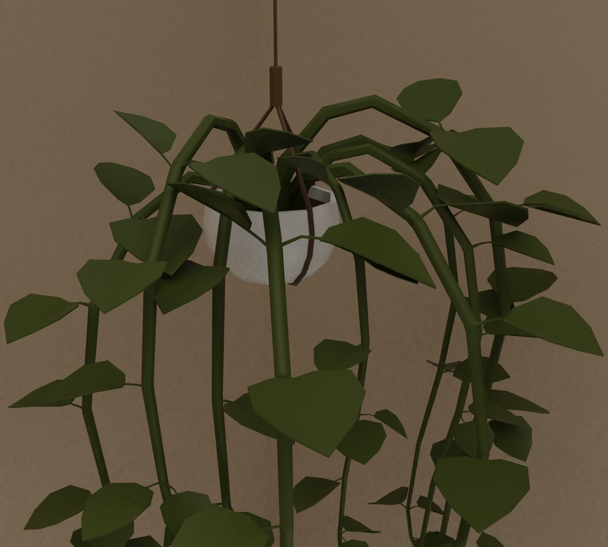 Bathroom bronze faucet Low-poly 3D model_7