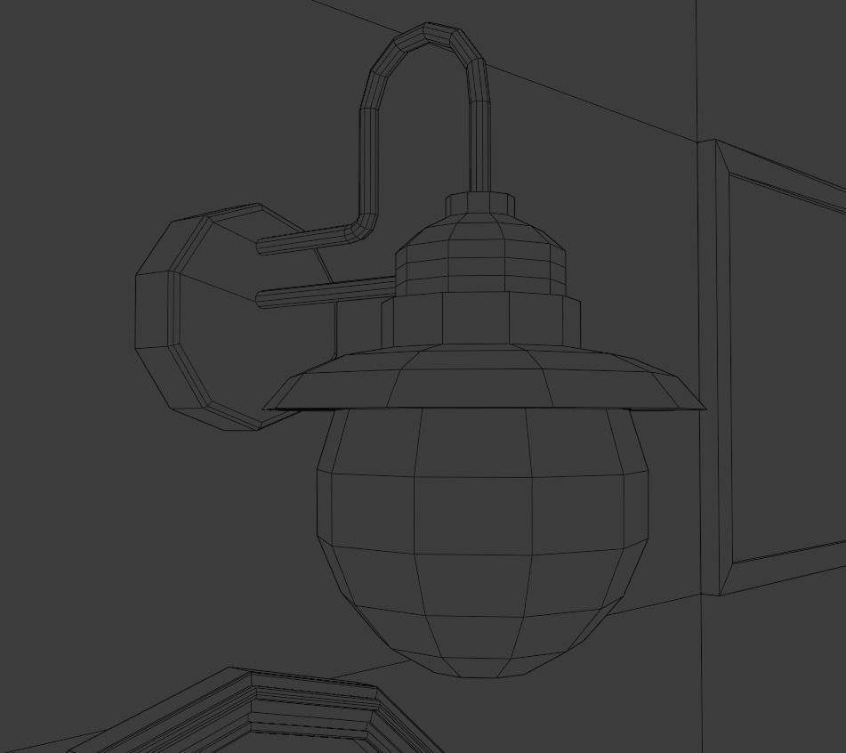 Bathroom bronze faucet Low-poly 3D model_26