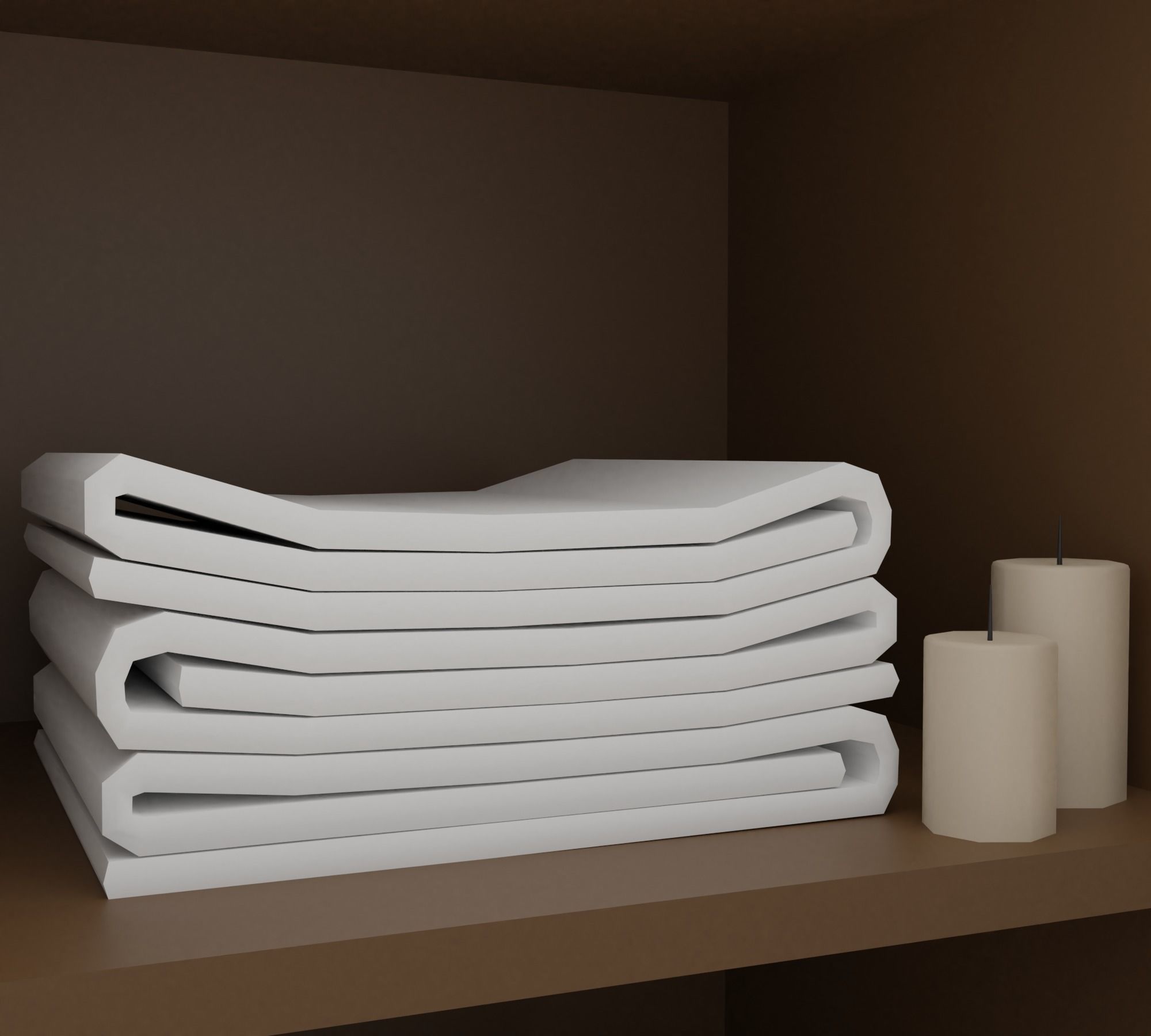 Bathroom bronze faucet Low-poly 3D model_20