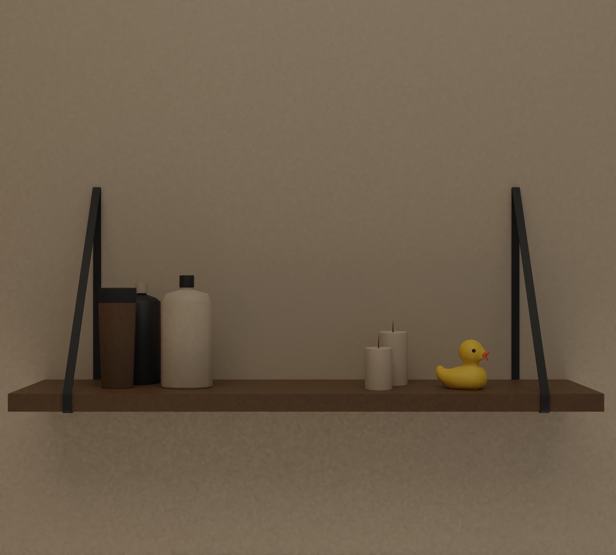 Bathroom bronze faucet Low-poly 3D model_8