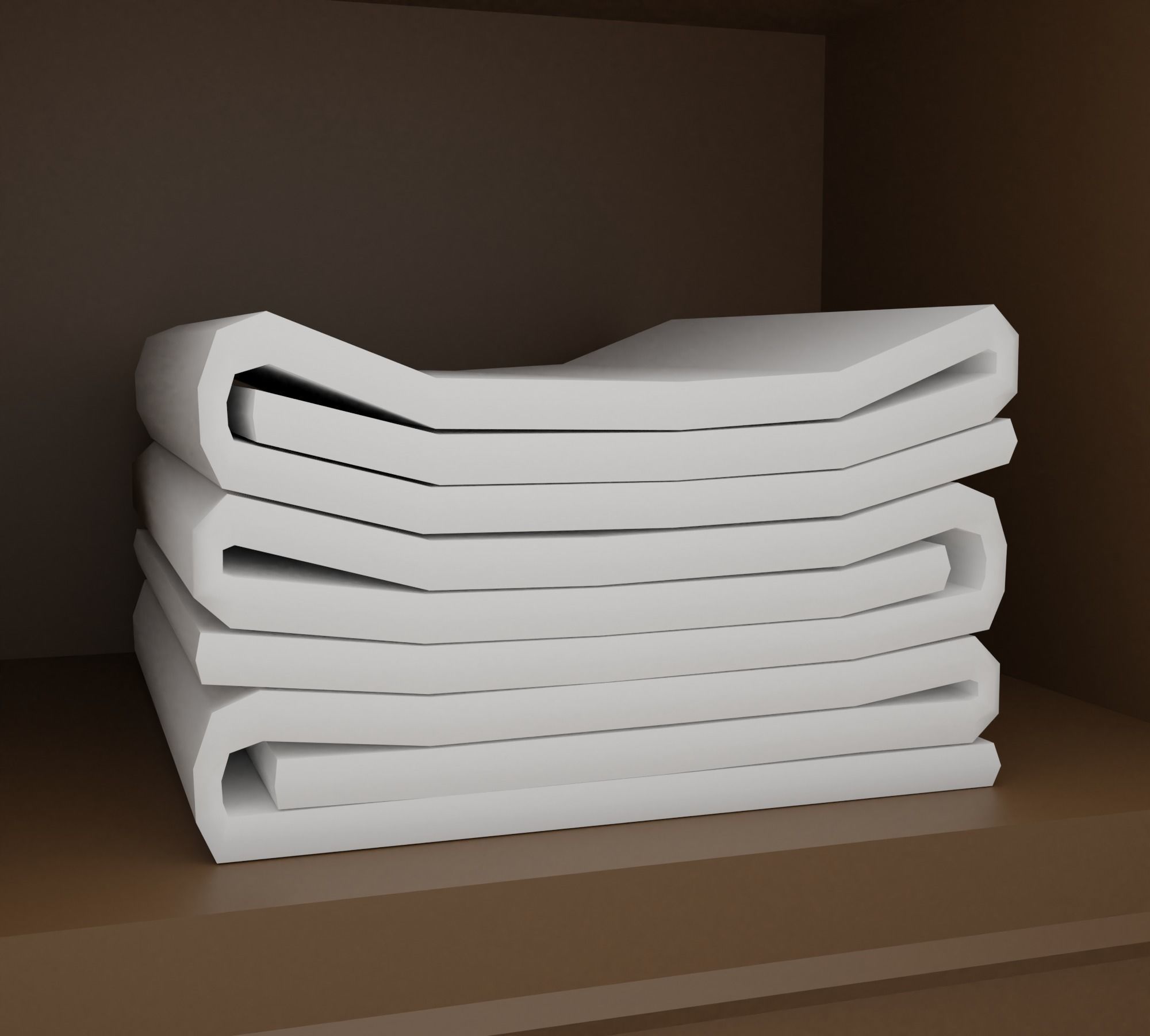 Bathroom bronze faucet Low-poly 3D model_21