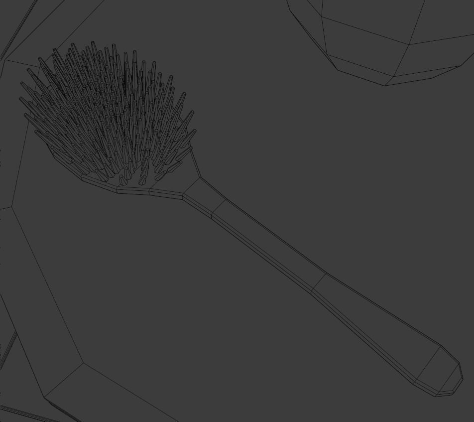 Bathroom bronze faucet Low-poly 3D model_29