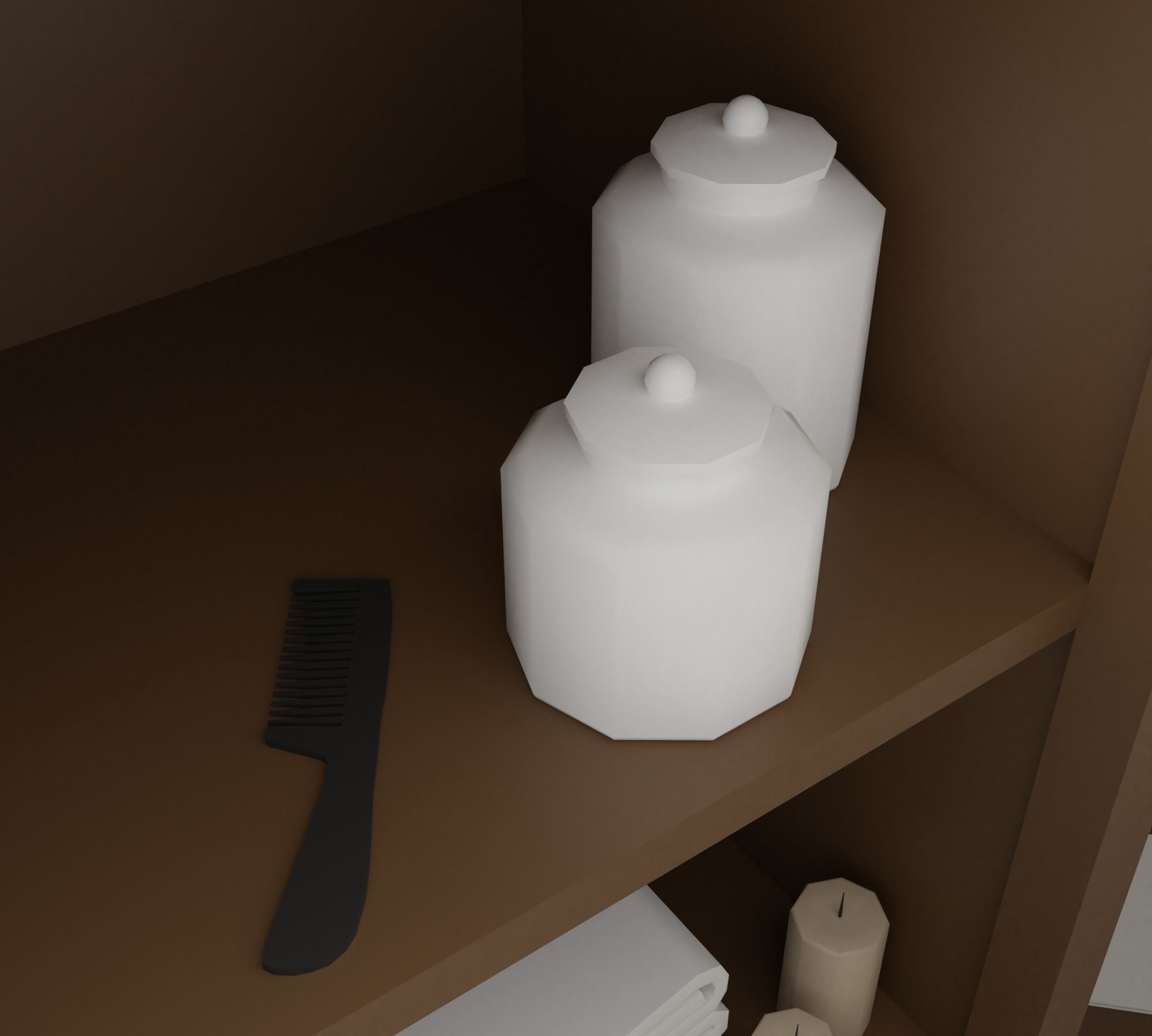 Bathroom bronze faucet Low-poly 3D model_19