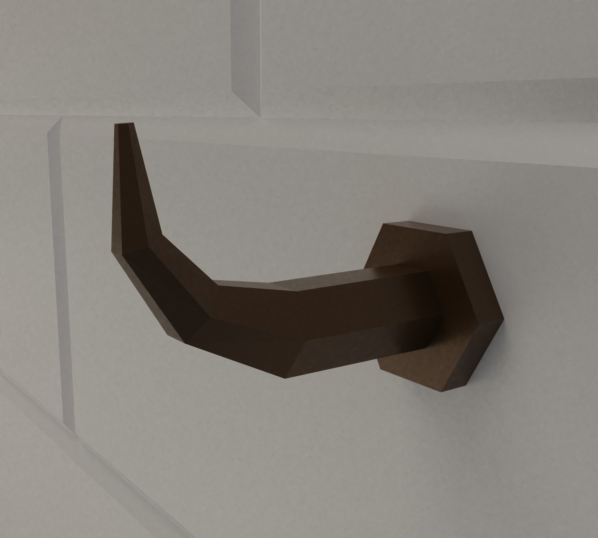 Bathroom bronze faucet Low-poly 3D model_14