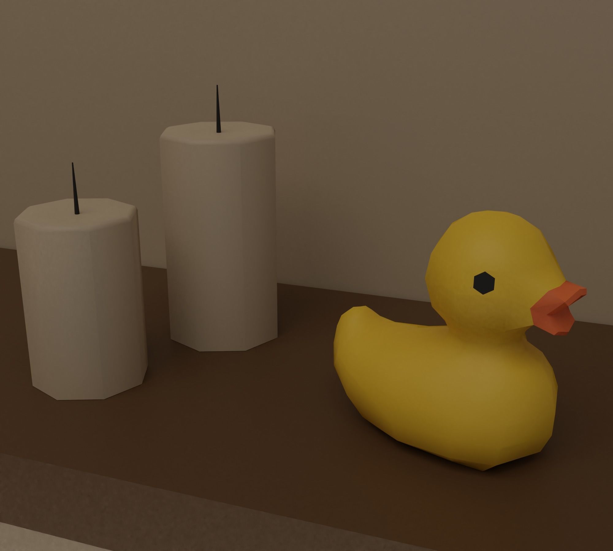 Bathroom bronze faucet Low-poly 3D model_10