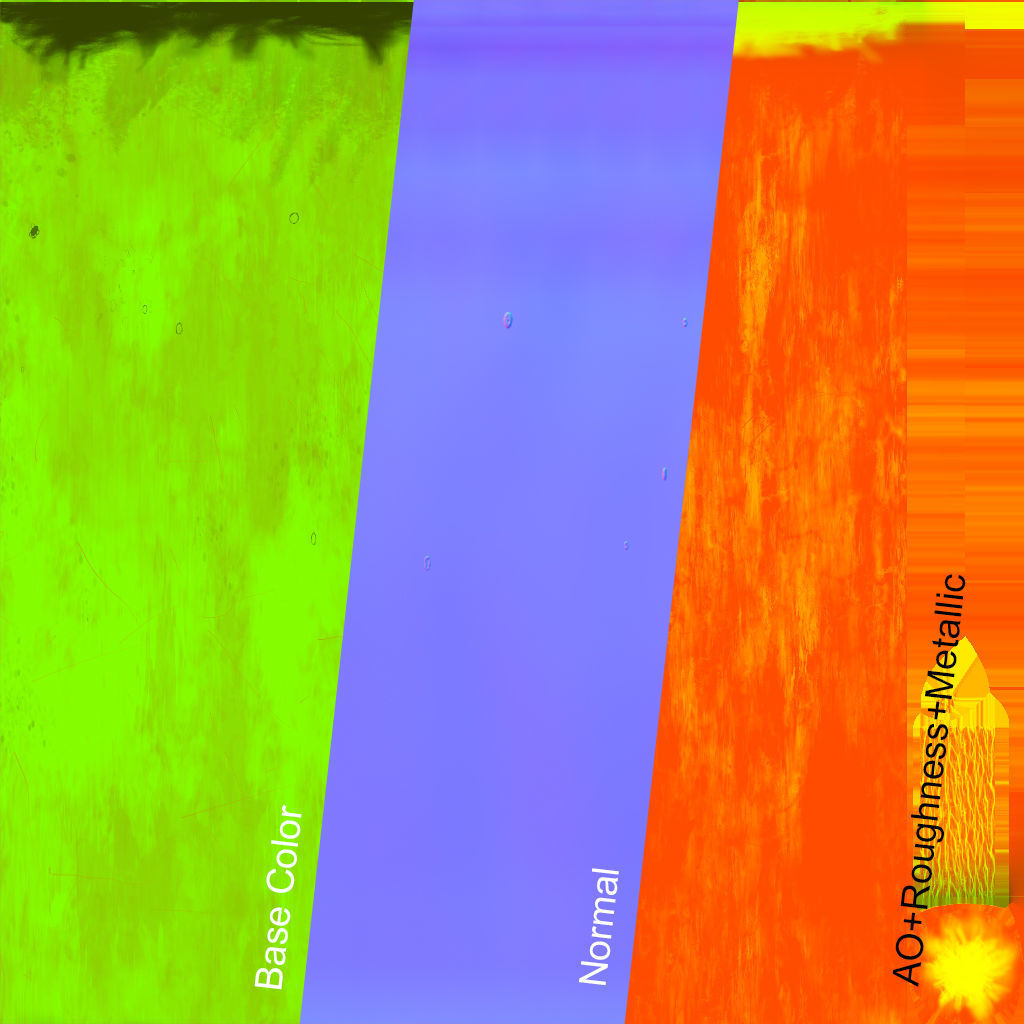 Apple and Two Marble Vases AR VR low-poly Low-poly 3D model_12