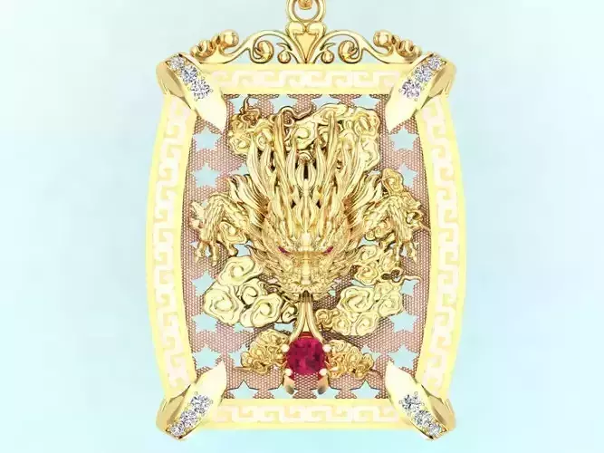 Dragon pendant - Mens pendants - N1006