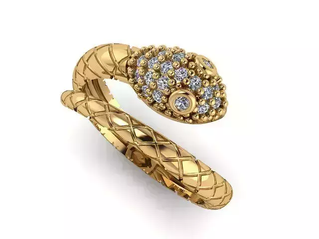 Snake Ring 3d Print Model