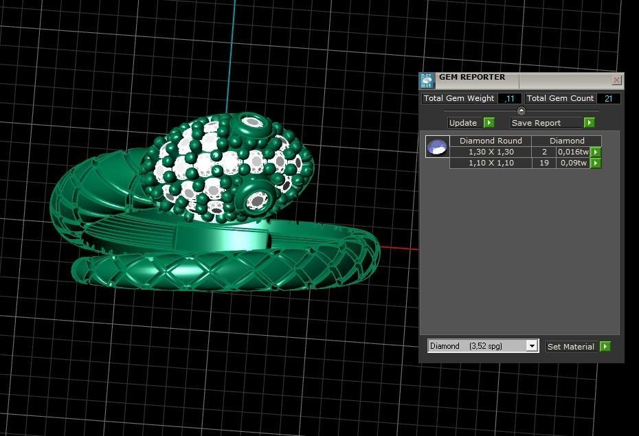 Snake Ring 3d Print Model 3D print model_2