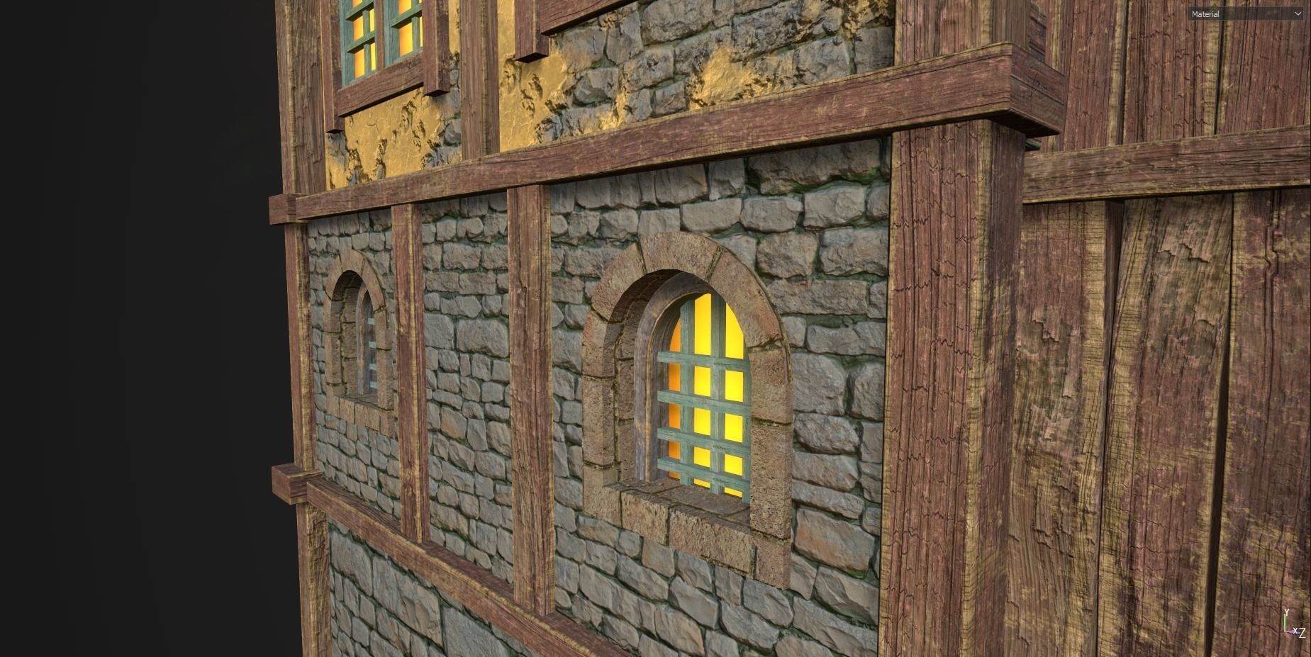 Town House Low-poly 3D model_18