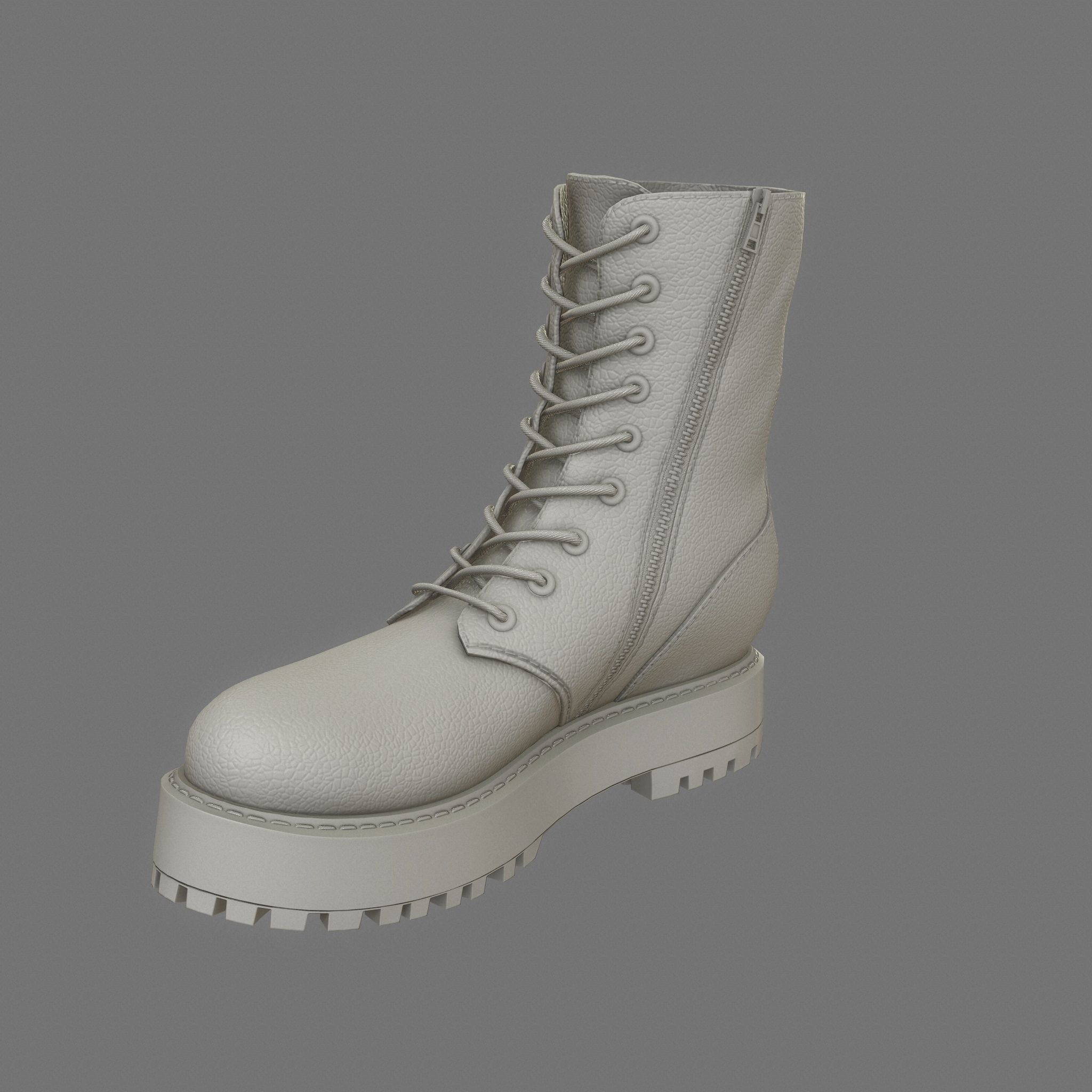 Female Boots Game Ready Low-poly 3D model_16