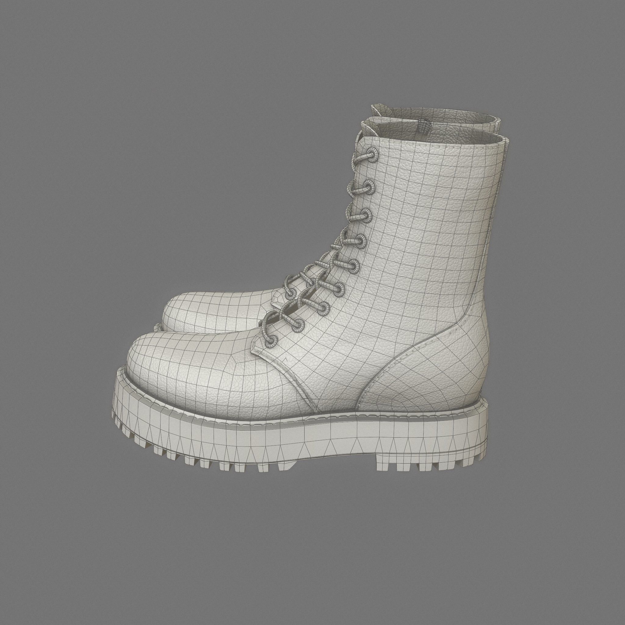 Female Boots Game Ready Low-poly 3D model_21
