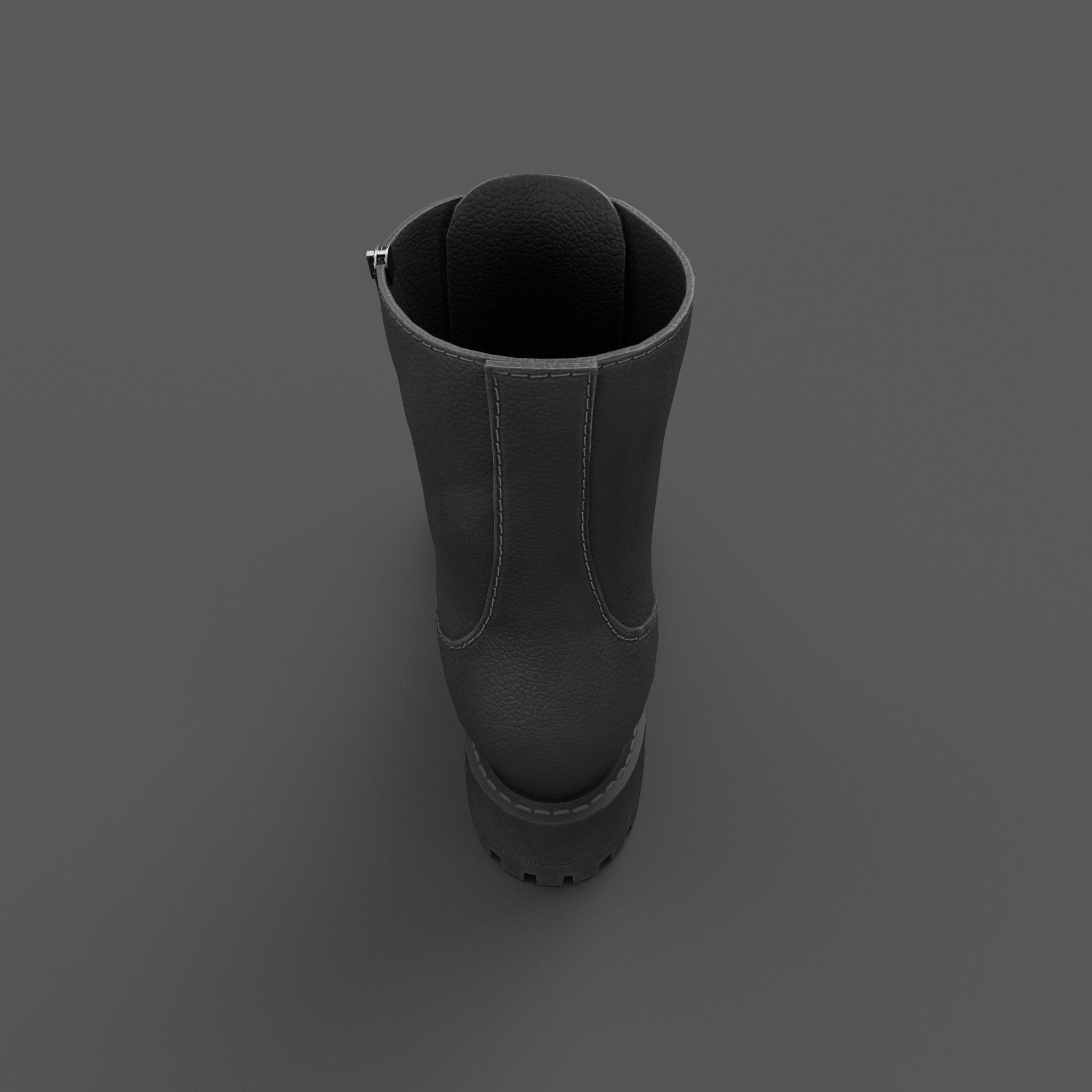 Female Boots Game Ready Low-poly 3D model_4