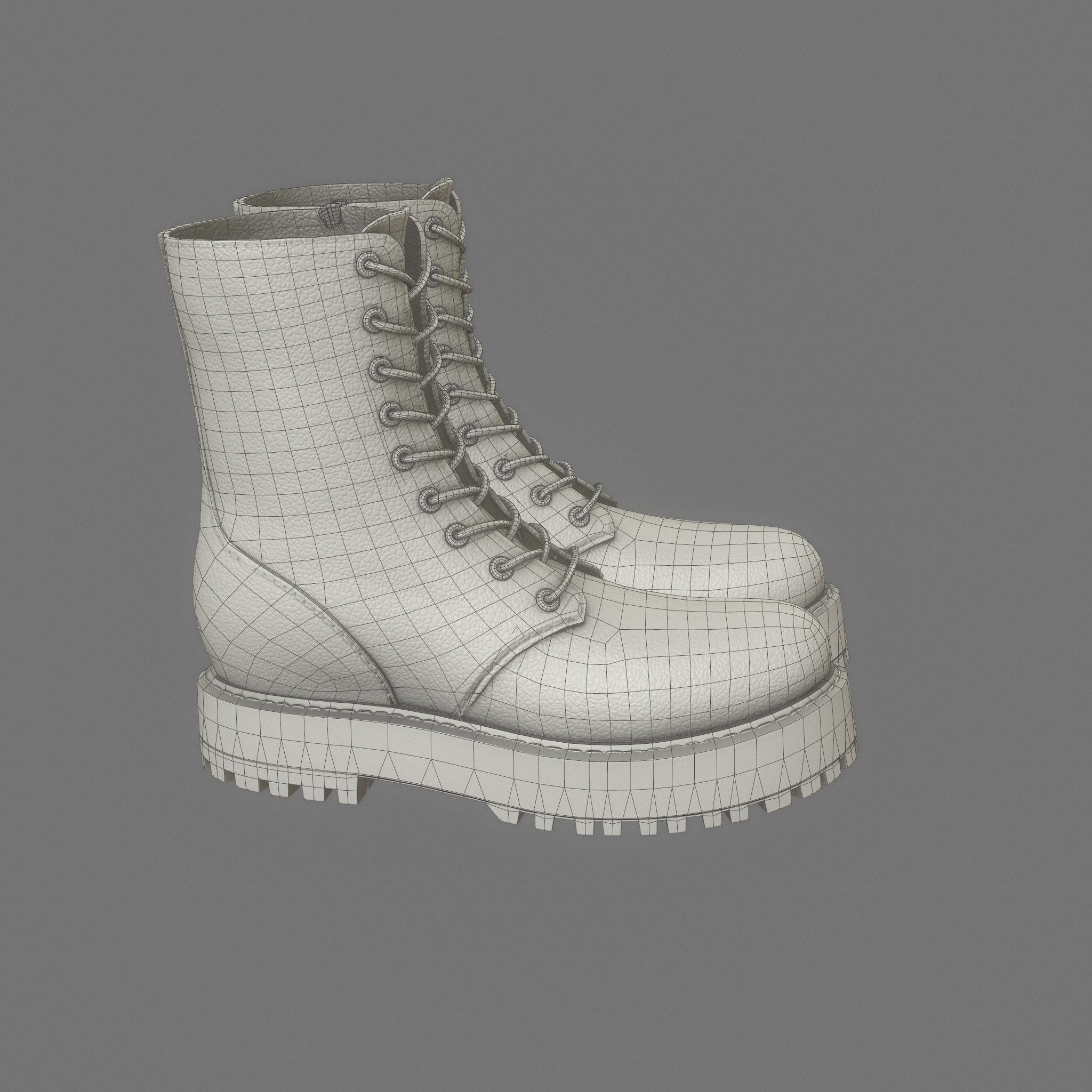Female Boots Game Ready Low-poly 3D model_23