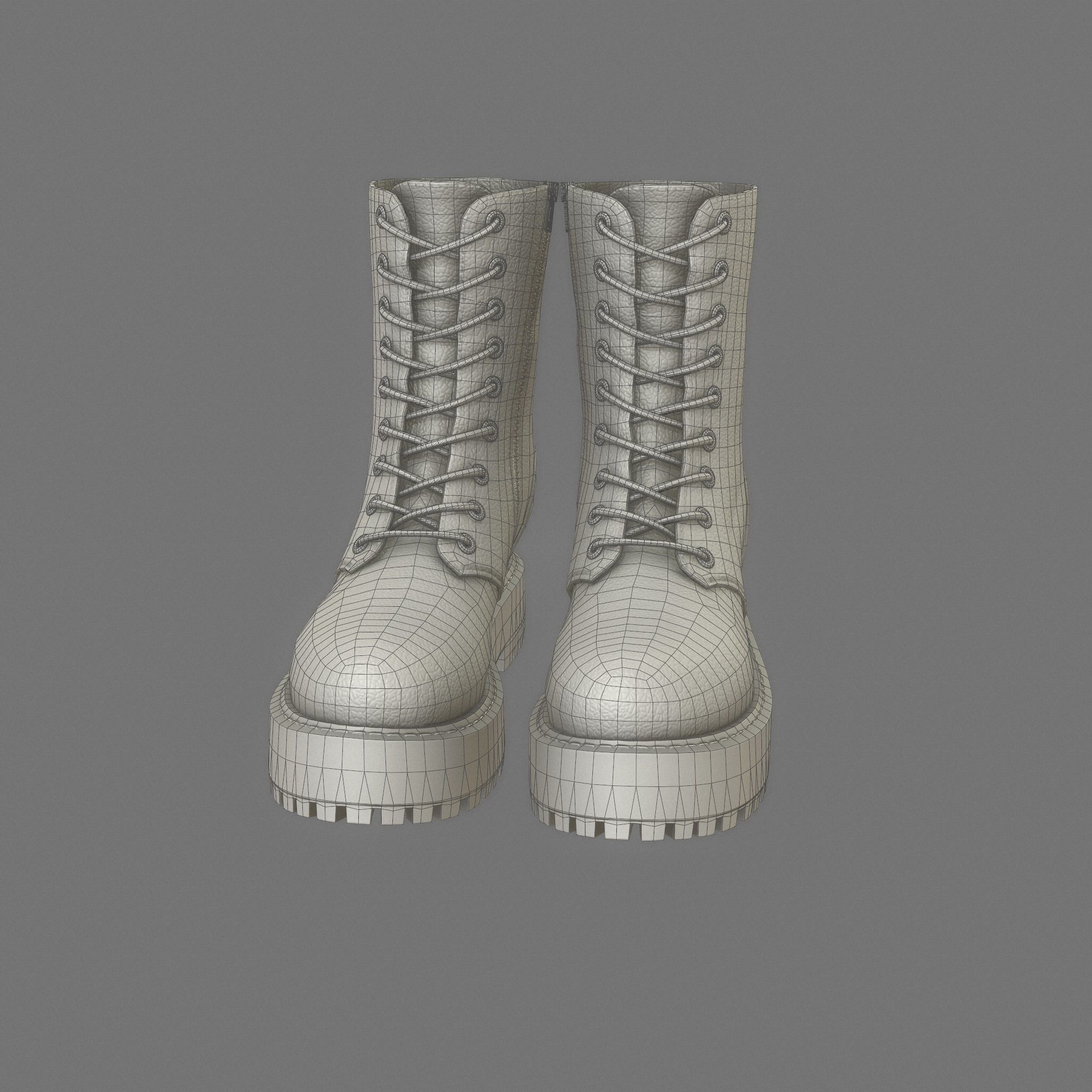 Female Boots Game Ready Low-poly 3D model_22