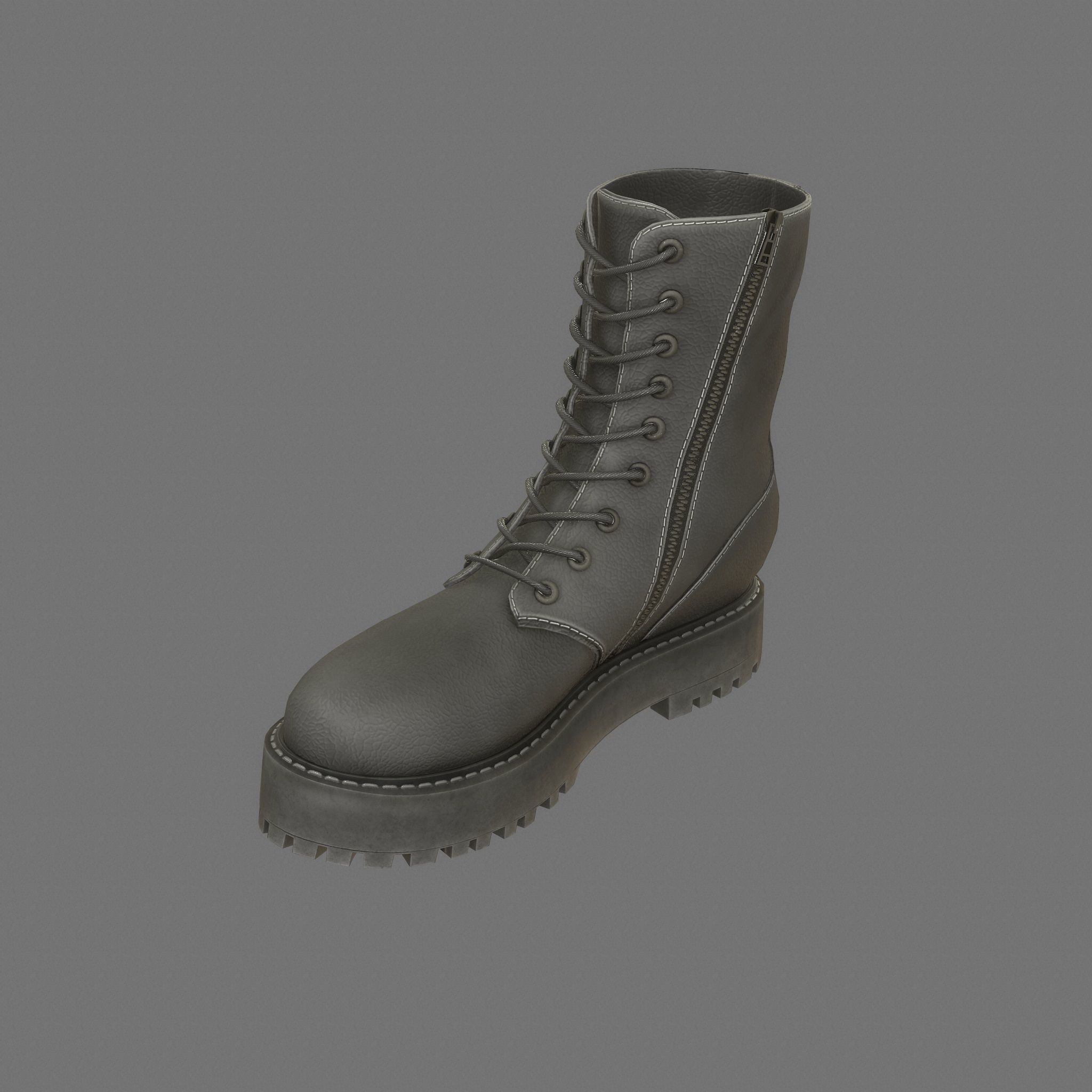 Female Boots Game Ready Low-poly 3D model_11