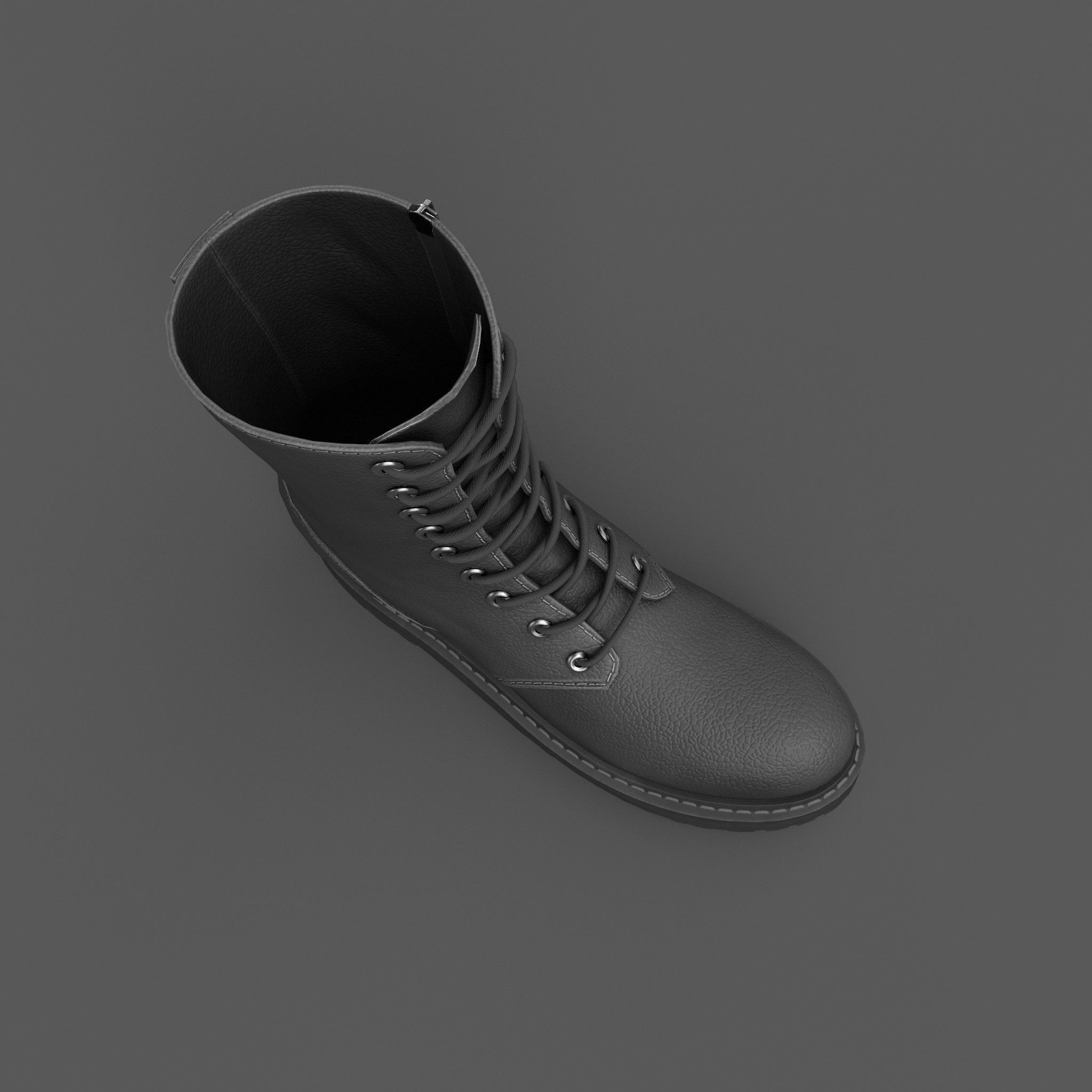 Female Boots Game Ready Low-poly 3D model_7